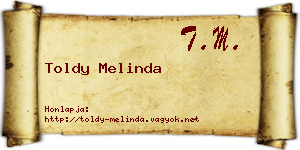 Toldy Melinda névjegykártya