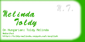 melinda toldy business card